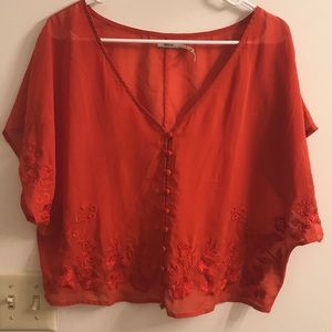 Kimchi Blue Embroidered Blouse from UO